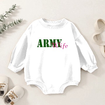 Discover Army Wife Baby Romper Sweatshirts