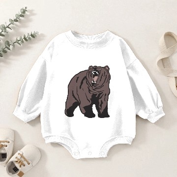 Discover Grizzly Bear Baby Romper Sweatshirts