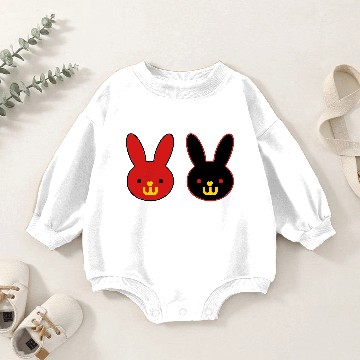 Discover ❤ټSuper Cute Bunny Couple-Happy Easterټ❤ Baby Romper Sweatshirts