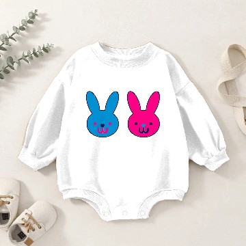 Discover ❤ټSuper Cute Bunny Couple-Easter Breakټ❤ Baby Romper Sweatshirts