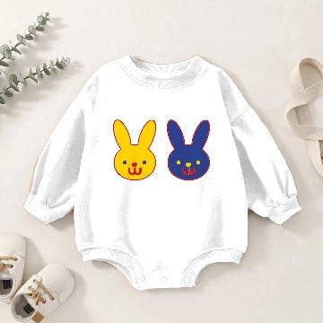 Discover ❤ټSuper Cute Bunny Couple-Happy Easterټ❤ Baby Romper Sweatshirts