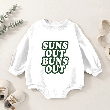 Discover Suns Out Buns Out Baby Romper Sweatshirts