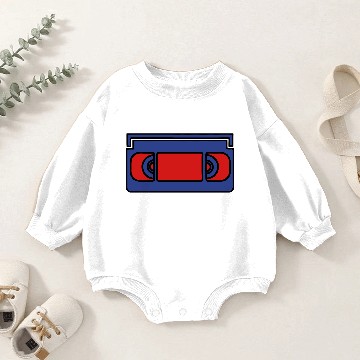 Discover VHS Tape Filled Baby Romper Sweatshirts