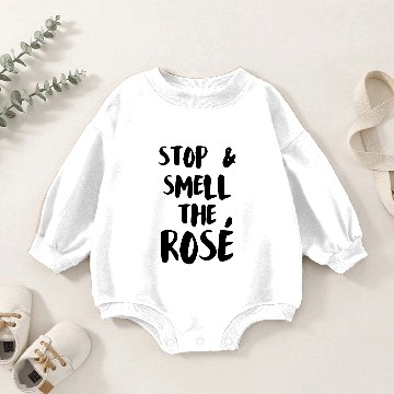 Discover Stop & Smell the Rose Baby Romper Sweatshirts