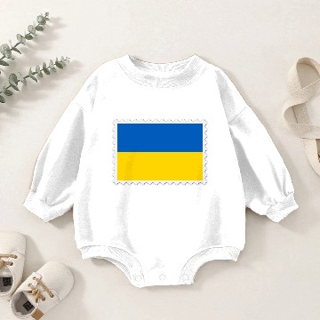 Discover Ukraine flag stamp Baby Romper Sweatshirts