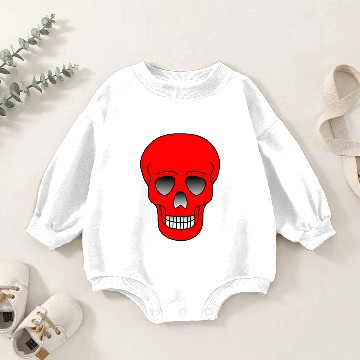 Discover Red Skull Baby Romper Sweatshirts