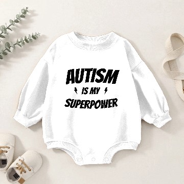 Discover Autism Is My Superpower Baby Romper Sweatshirts
