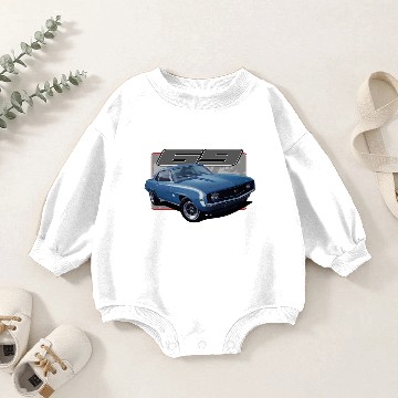 Discover Camaro Blue Splatter Baby Romper Sweatshirts