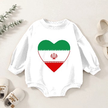 Discover Iran Flag Heart Baby Romper Sweatshirts