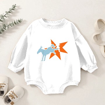 Discover Starburst Donkey Baby Romper Sweatshirts