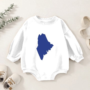 Discover State Maine Baby Romper Sweatshirts