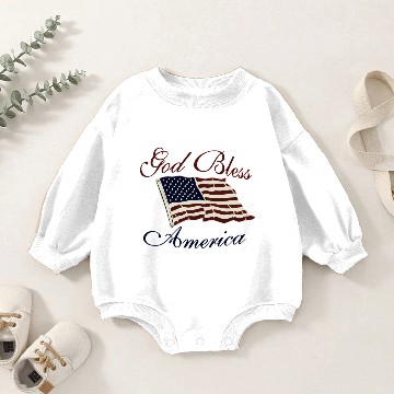 Discover God Bless America Baby Romper Sweatshirts