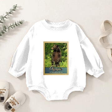 Discover Olympic National Park Vintage Bear Baby Romper Sweatshirts