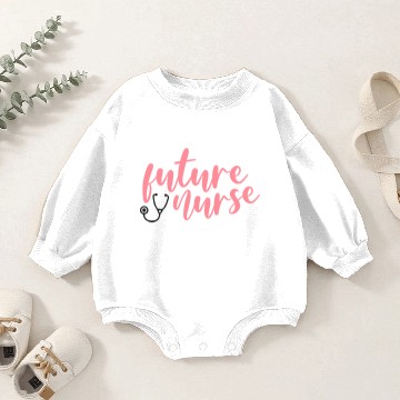 Discover Future Nurse Heart Stethoscope Baby Romper Sweatshirts