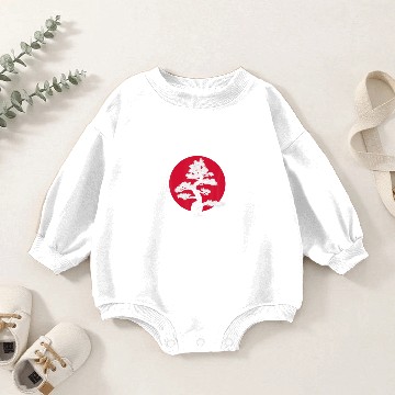 Discover Red Moon Bonsai Tree Baby Romper Sweatshirts