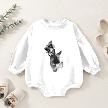 Discover German Shepherd Charcoal 2 Baby Romper Sweatshirts