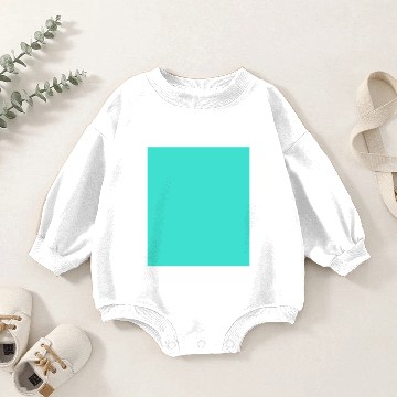 Discover Turquoise Green-Blue Solid Color Hawaiians Baby Romper Sweatshirts