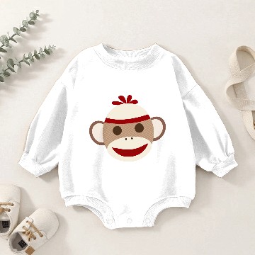 Discover Sock Monkey  for Girls Baby Romper Sweatshirts
