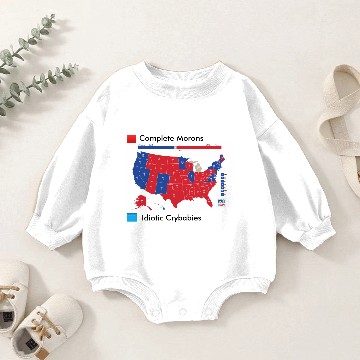 Discover Election Map Funny Baby Romper Sweatshirts