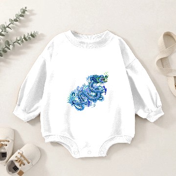 Discover Large Blue Dragon Baby Romper Sweatshirts