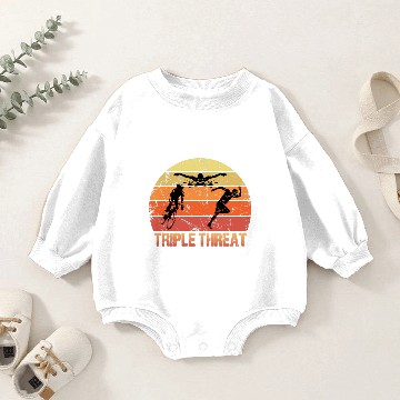 Discover Triathlon Triple Threat Vintage Plus Size Baby Romper Sweatshirts