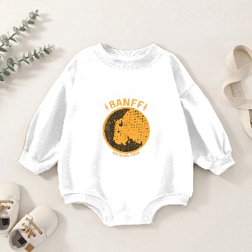 Discover Banff National Park Canada Bison Baby Romper Sweatshirts