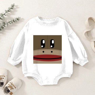Discover Sock Monkey Face Products Baby Romper Sweatshirts