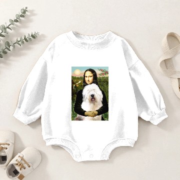 Discover Mona Lisa - Old English 3 Baby Romper Sweatshirts