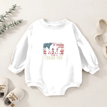 Discover Patriotic American Flag Thank You Veterans Day Baby Romper Sweatshirts