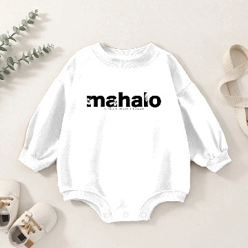 Discover Mahalo hibiscus 008 (black) Baby Romper Sweatshirts