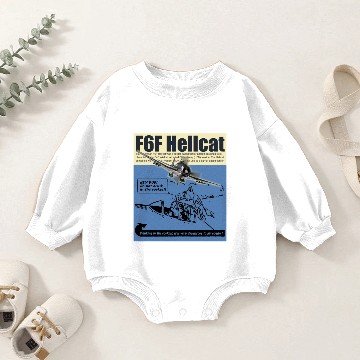 Discover Aviation Art  “F6F Hellcat" Baby Romper Sweatshirts
