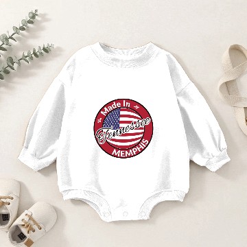 Discover Made in Memphis Tennessee USA Flag Baby Romper Sweatshirts