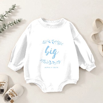 Discover Alpha Xi Delta Big Wreath Sweat Baby Romper Sweatshirts