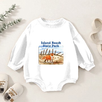 Discover Island Beach State Park, New Jersey Baby Romper Sweatshirts