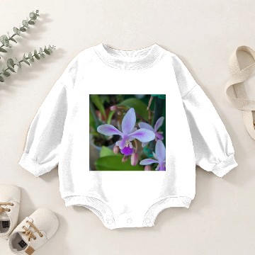 Discover Mini orchid up close Baby Romper Sweatshirts