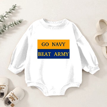 Discover GO NAVY BEAT ARMY Baby Romper Sweatshirts