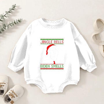 Discover Santa Biden Jingle Bells Biden Smells Baby Romper Sweatshirts