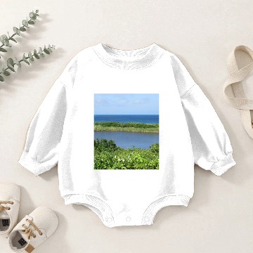 Discover Block Island Pond 1 Baby Romper Sweatshirts