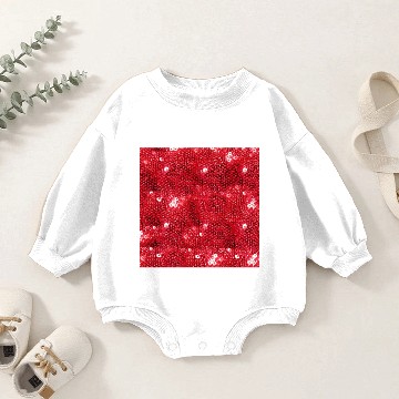 Discover Faux Red Sequin Image  Background Baby Romper Sweatshirts