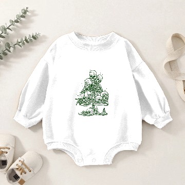 Discover skull ugly christmas tree skeleton gothic Baby Romper Sweatshirts
