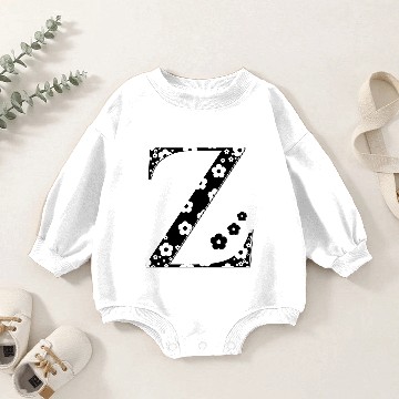 Discover flower Patterned Letter Z Baby Romper Sweatshirts