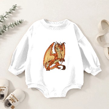 Discover Red dragon King Baby Romper Sweatshirts