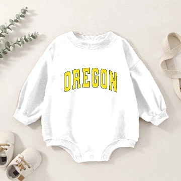 Discover Oregon State Vintage Varsity College Style Baby Romper Sweatshirts