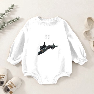 Discover Aviation Art  "SR-71 Blackbird" Baby Romper Sweatshirts