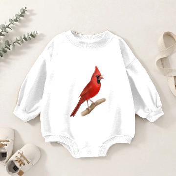 Discover Northern Cardinal Red Bird Baby Romper Sweatshirts