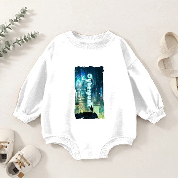 Discover cyberpunk scene Baby Romper Sweatshirts