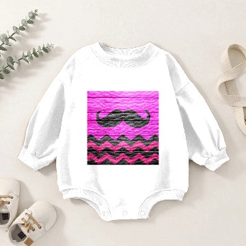 Discover Mustache Chevron Modern Wood Baby Romper Sweatshirts