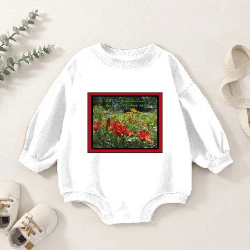 Discover Burnt Orange Asiatic Lilies Garden Framed Baby Romper Sweatshirts