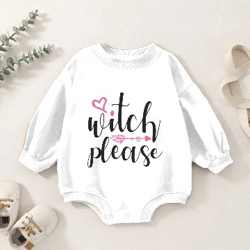 Discover Witch Please 3/4 Sleeve Raglan Baby Romper Sweatshirts