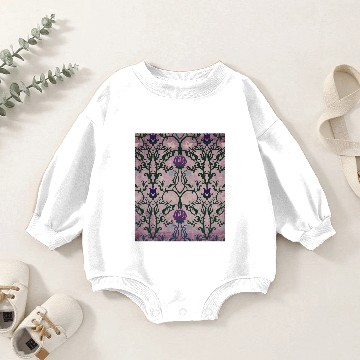 Discover Rustic floral ,vintage pattern,Art nouveau, chic, Plus Size Baby Romper Sweatshirts